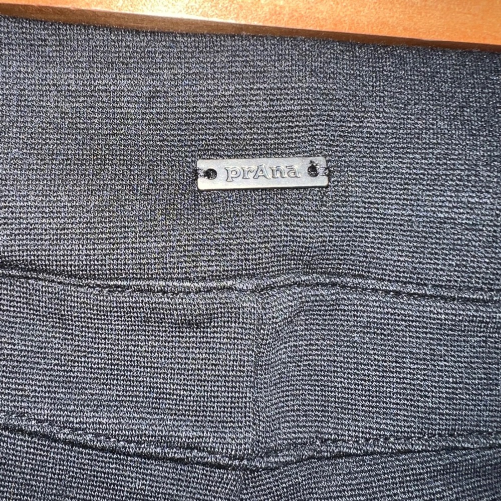 prAna Leggings Women XS Black Textured Ribbed High Rise Split Hem Pants NWT - Picture 6 of 8